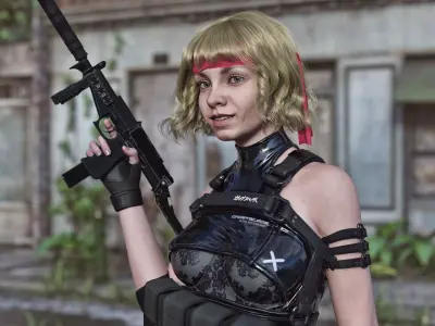 Veresk SMG Submachine Gun for G8F 3D model