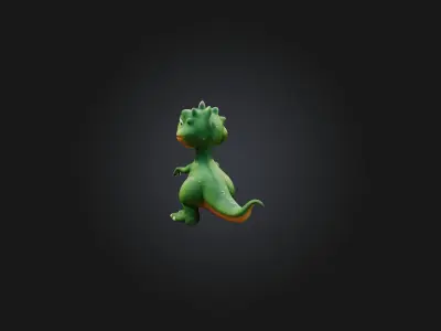 Cartoon Dinosaur 3D model