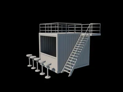 Container Kiosk 3D model