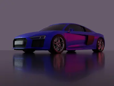 AudiR8 audi sports car Free 3D model