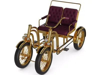 Double Bench Quadracycle 3D model