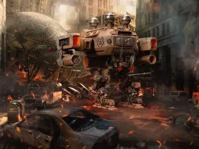Sci-fi Military Mech 3D model