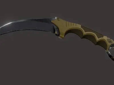 Tactical Karambit Low-poly 3D model