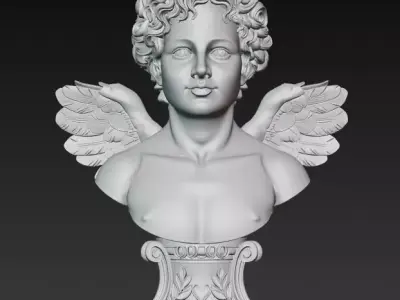 Antique Eros Classic Mythological Angel Bust Collection 3D print model