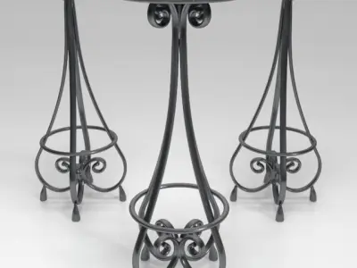 Vintage Bar Stool 3D model purchase