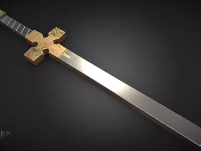 Excalibur Fireforce Low-poly 3D model