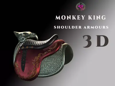 DT2 - Monkey King - Shoulder Armors Low-poly 3D model