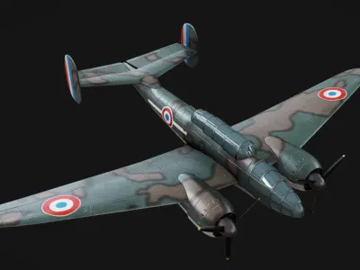 Bloch MB 174 Low-poly 3D model