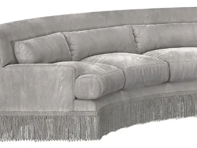 baker furniture yves U sofa 3D model