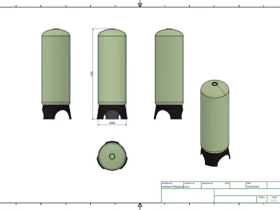 frp-vessel-tank-24x72-inch 3D model