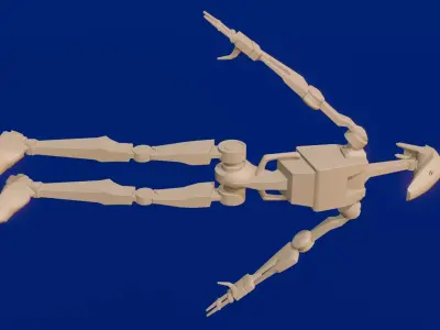 B1 battle droid Low-poly 3D model get