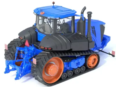Tracked Tractor   Low-poly 3D model