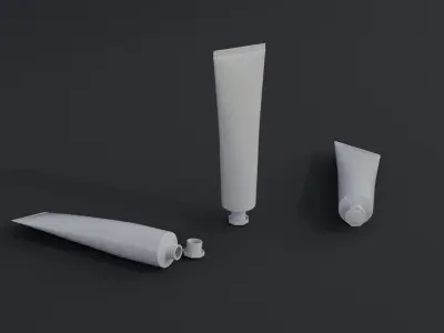 Hand Cream Laminate Tube Low-poly 3D model