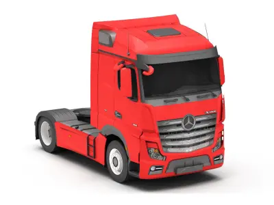 Truck 4-V5 Low-poly 3D model