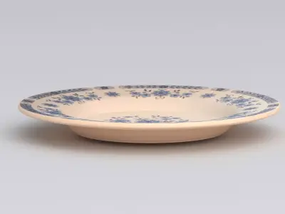 Antique and vintage plate v10 3D model