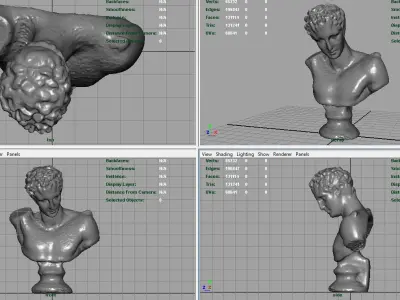 BUST of person Low-poly 3D model purchase