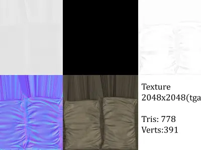 Sack Standart Low-poly 3D model