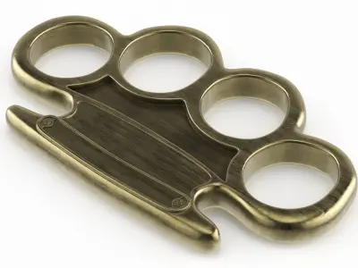 Vintage Classic Brass Knuckles Brass 3D model