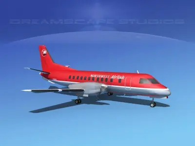 SAAB SF340 Northwest 3D model