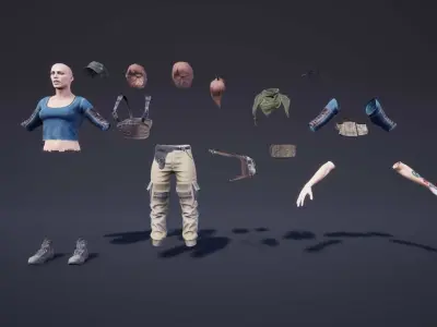 Adventure Characters Pack Low-poly 3D model