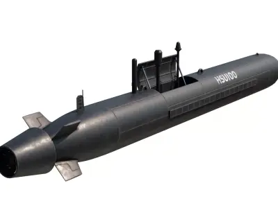 Chinese Navy HSU-100 Unmanned Underwater Vehicle UUV 3D model
