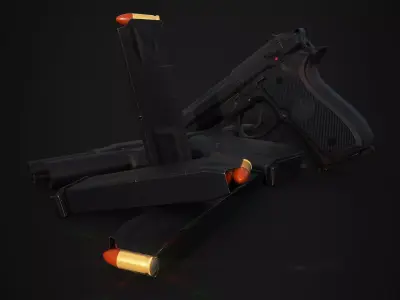 Beretta 9M Free low-poly 3D model