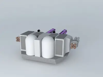 LRT15V2 Laser-missile turret. Free 3D model