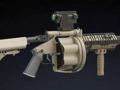 Milkor MGL Low Poly Low-poly 3D model