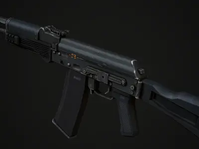 Ak-102 Assault Rifle - Low Poly Game Ready Low-poly 3D model