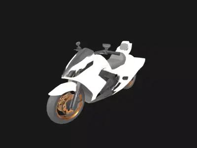 Nexus X-9000 Ultra-Detailed Futuristic Motorbike Low-poly 3D model