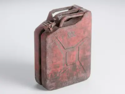 Worn Jerrycan Free low-poly 3D model
