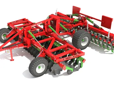 Agro Trailed Disc Harrow 3D model