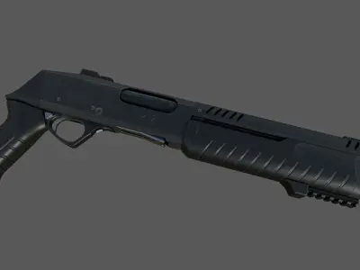 Fabarm STF12 short  PBR Low-poly 3D model