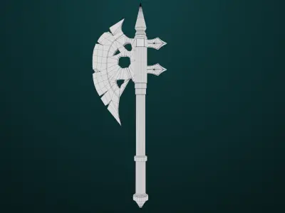 6 Battle Axes Collection All PBR Unity UE Textures Included 3D Model Pack