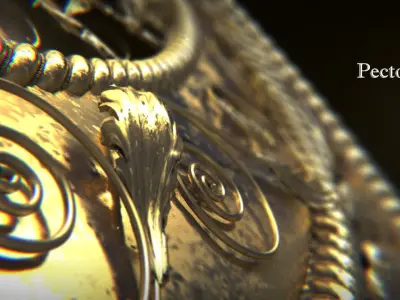 Stylized Scythian pectoral 3D model