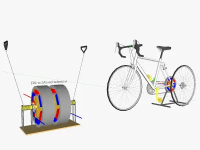 Human powered electricity generators 3D model