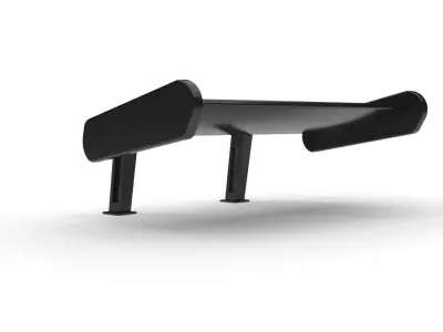Spoiler s6 GT black carbon  3D model