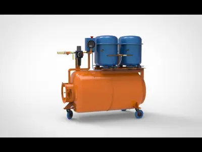 Air compressor type AA 3D model