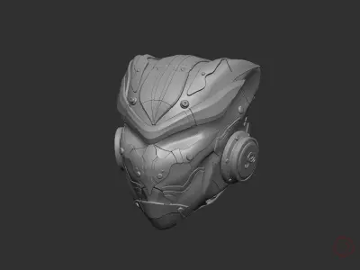 HighPoly Sci-fi Helmet - Ngchipv Free 3D model