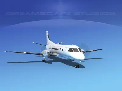 SAAB SF340 Unmarked 1 3D model
