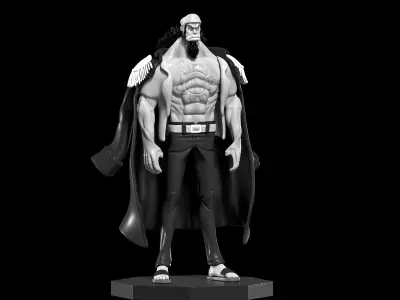 Fisher Tiger - Fish man - ONE PIECE - Split part 3D print model