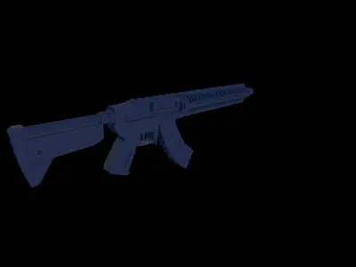 MK47 Gun 3D model