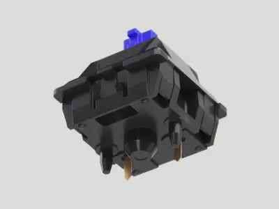 Cherry MX switches keyboard keys 3D model