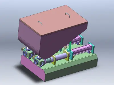Liquid filling cylinder valve mechanism  3D model
