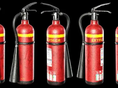 Fire Extinguisher Low-poly 3D model 33