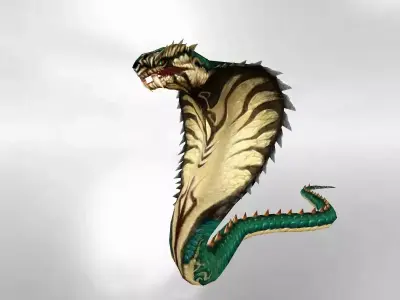 King Cobra Low Poly Free low-poly 3D model purchase
