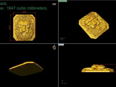 Lion Top 3D print model