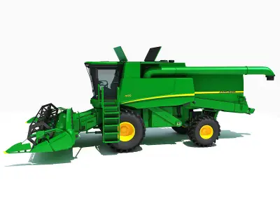 Green Combine Harvester 3D model