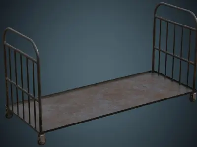 Transport Trolley 1B Low-poly 3D model