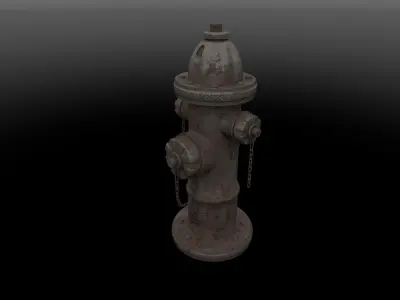 Hydrand FBX fire hydrant Low-poly 3D model
